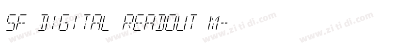 SF Digital Readout M字体转换